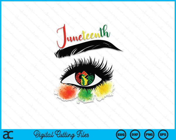 Juneteenth Eye Mujeres afroamericanas Historia negra SVG PNG Cortar archivos imprimibles