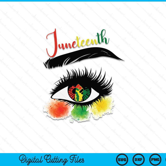 Juneteenth Eye Mujeres afroamericanas Historia negra SVG PNG Cortar archivos imprimibles