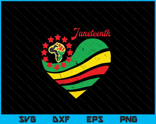 Juneteenth Heart SVG PNG Digital Cutting File