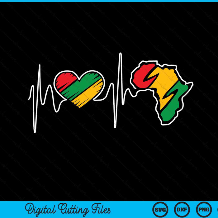 Juneteenth Heartbeat Black History SVG PNG Digital Printable Files