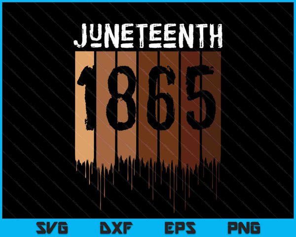 Juneteenth 19 juni 1865 Vrijheidsdag Melanine SVG PNG snijden afdrukbare bestanden