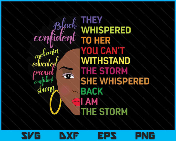 Juneteenth vrouwen zwarte geschiedenis ik ben de Storm SVG PNG digitale snijbestanden 