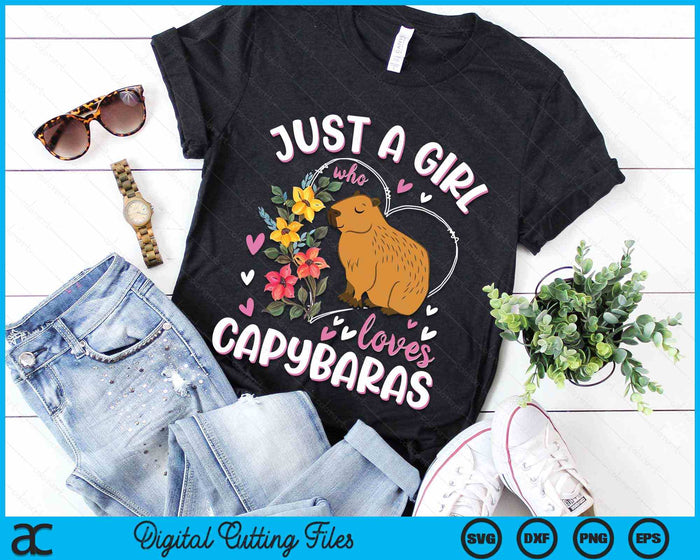 Just A Girl Who Loves Capybaras SVG PNG Digital Cutting Files