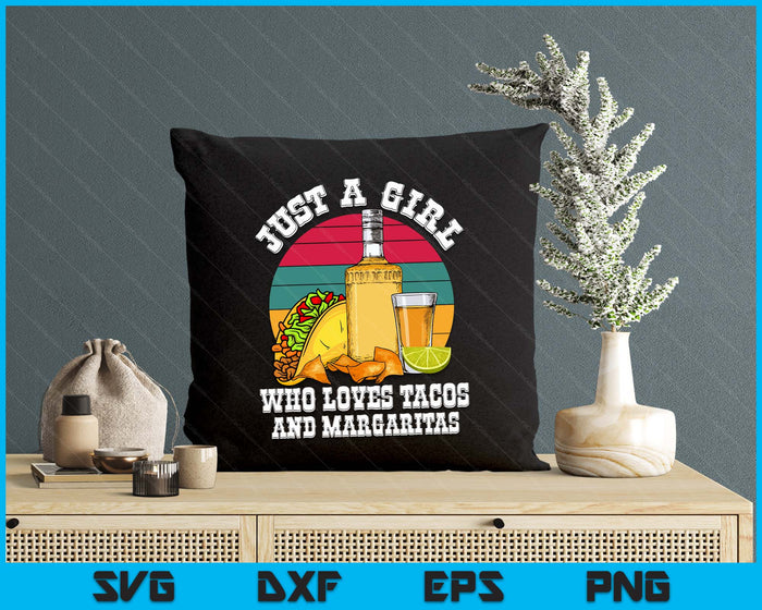 Just A Girl Who Loves Tacos Cinco De Mayo SVG PNG Digital Printable Files