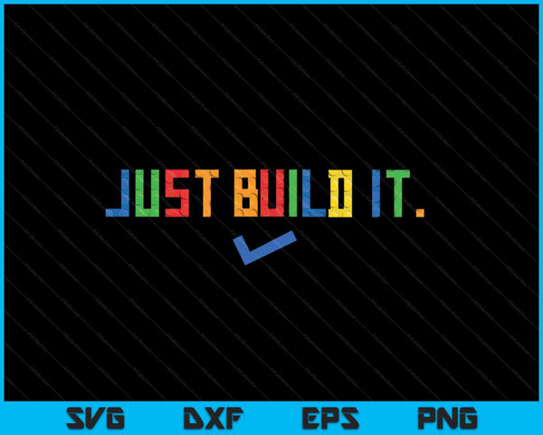 Just Build It Master Builder Building Block SVG PNG Digital Cutting Files