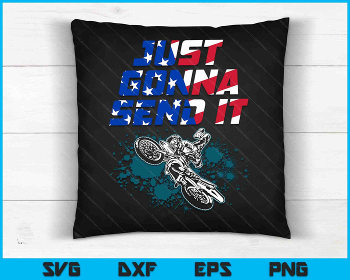 Ik ga het gewoon sturen Motocross Dirt Bike Tee SVG PNG digitale snijbestanden