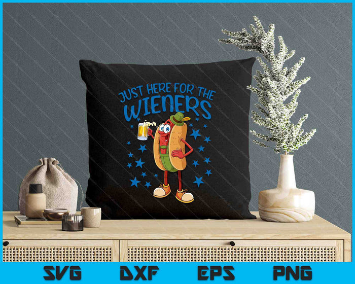 Just Here For The Wieners Hotdog Oktoberfest Men Women SVG PNG Digital Cutting Files