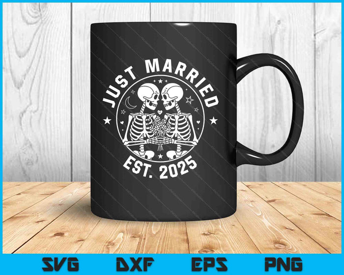 Just Married Skeleton Couple Est. 2025 SVG PNG Digital Printable Files