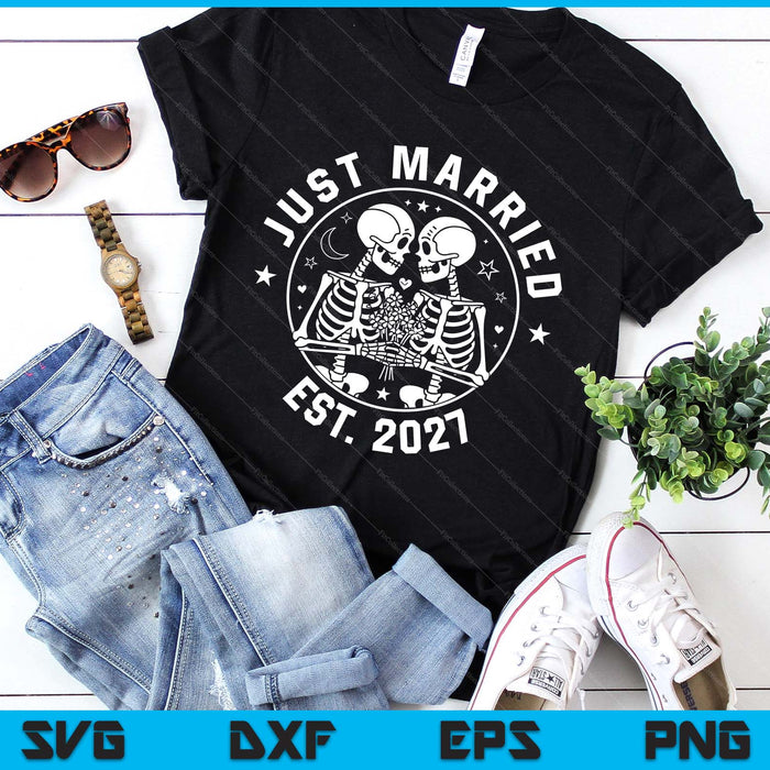 Just Married Skeleton Couple Est. 2027 SVG PNG Digital Printable Files