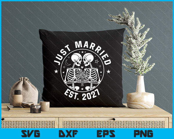 Just Married Skeleton Couple Est. 2027 SVG PNG Digital Printable Files