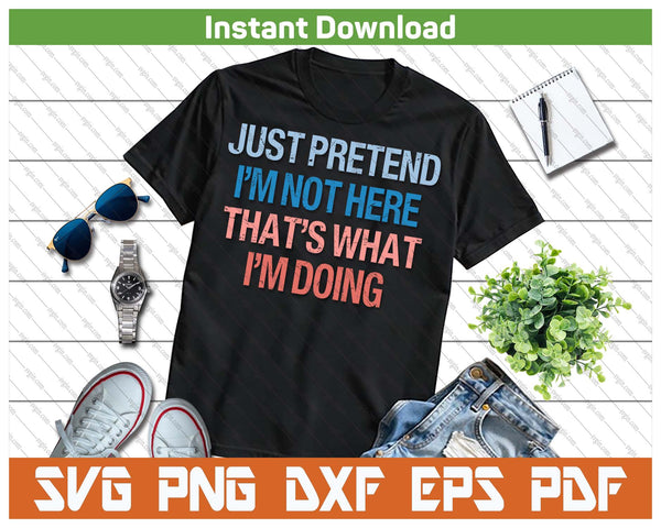 Introvert Humor Social Anxiety SVG PNG Cutting Files - on a t-shirt