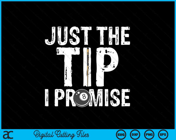 Just the tip I promise billiard players SVG cut file