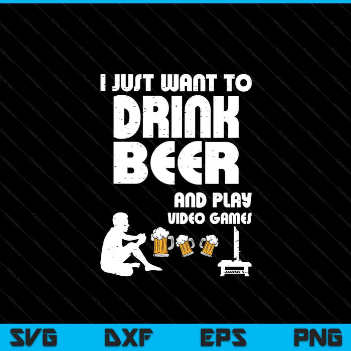 Just want to play video games gaming gamer dad SVG cut file