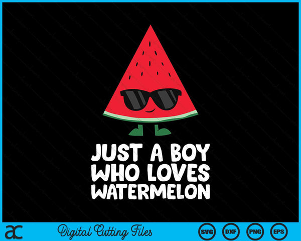 Gewoon een jongen die houdt van watermeloen SVG PNG digitale snijbestanden