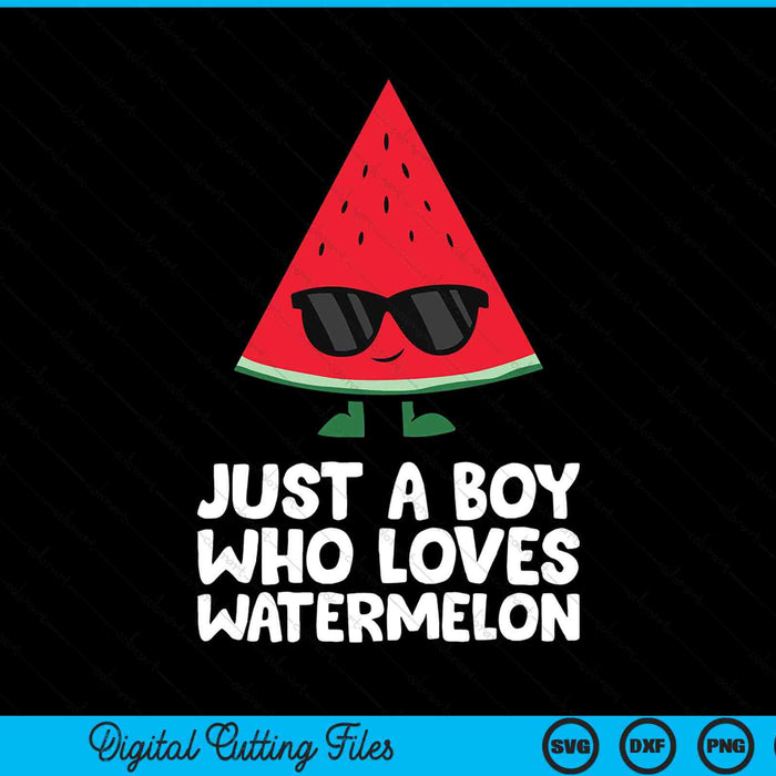Gewoon een jongen die houdt van watermeloen SVG PNG digitale snijbestanden