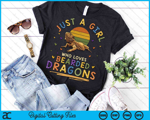 Gewoon een meisje dat houdt van baardagamen SVG PNG digitale snijbestanden - on a t-shirt