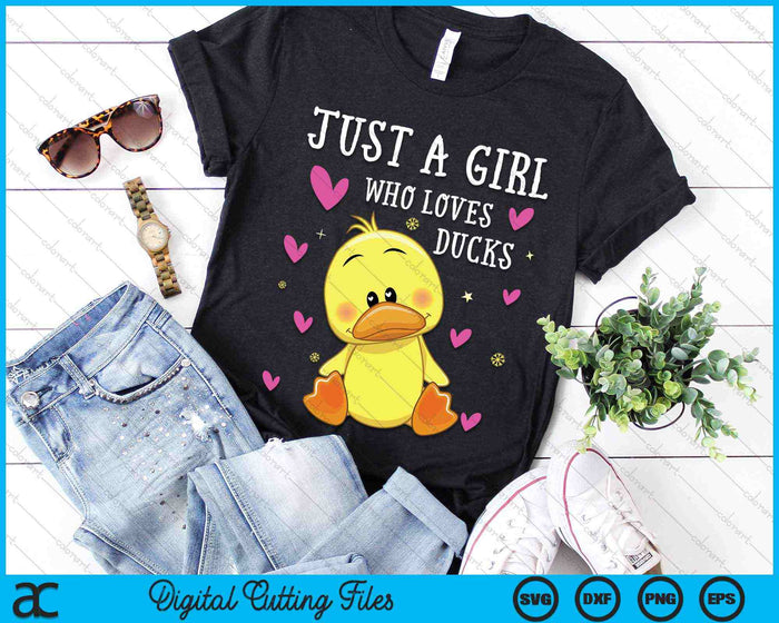 Just a Girl Who Loves Duck Cute Duck Lover Owner SVG PNG Digital Cutting Files