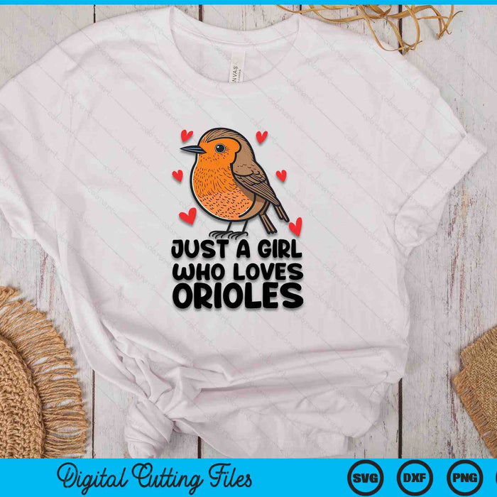 Gewoon een meisje dat van Orioles SVG PNG digitale snijbestanden houdt