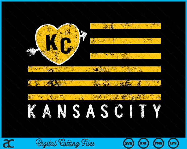 KC Kansas City Red Heart And Arrow SVG PNG Digital Printable Files