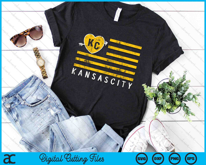 KC Kansas City Red Heart And Arrow SVG PNG Digital Printable Files