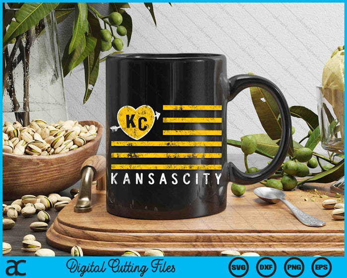 KC Kansas City Red Heart And Arrow SVG PNG Digital Printable Files