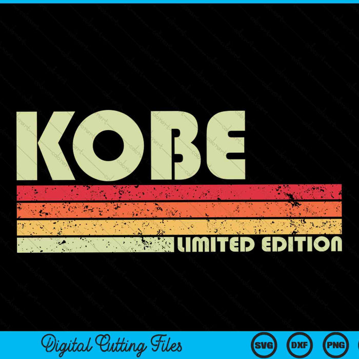 KOBE Name Personalized Funny Retro Vintage Birthday SVG PNG Digital Cutting File