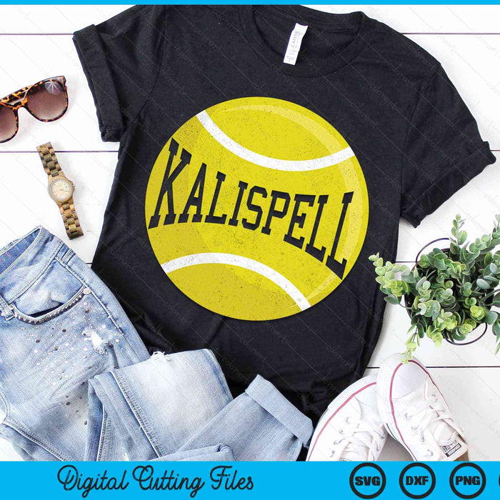 Kalispell Tennis Fan SVG PNG Digital Cutting Files