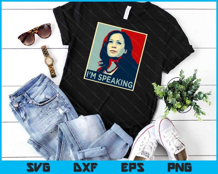 Kamala Harris Shirt I'm Speaking Quote Joe Biden 2024 SVG PNG Digital Cutting Files