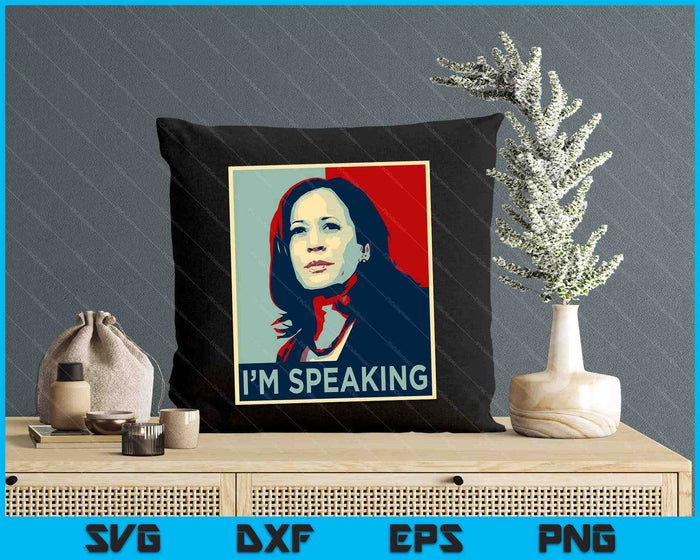 Kamala Harris Shirt I'm Speaking Quote Joe Biden 2024 SVG PNG Digital Cutting Files