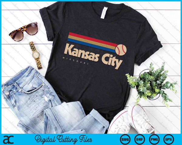 Kansas City Baseball City Missouri Retro Kansas City SVG PNG Digital Cutting Files