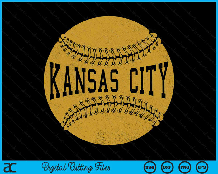 Kansas City Baseball Fan SVG PNG Digital Cutting Files