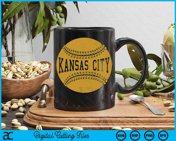 Kansas City Baseball Fan SVG PNG Digital Cutting Files