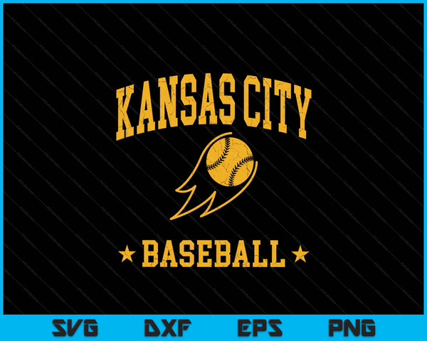 Kansas City Baseball Vintage Gameday Retro Baseball Lover SVG PNG Digital Printable Files