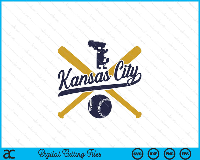 Kansas City Baseball Vintage Wisconsin Pride Love City SVG PNG Digital Cutting Files