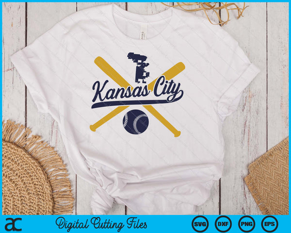 Kansas City Baseball Vintage Wisconsin Pride Love City SVG PNG Digital Cutting Files