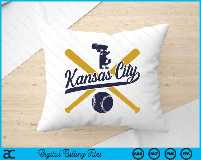 Kansas City Baseball Vintage Wisconsin Pride Love City SVG PNG Digital Cutting Files