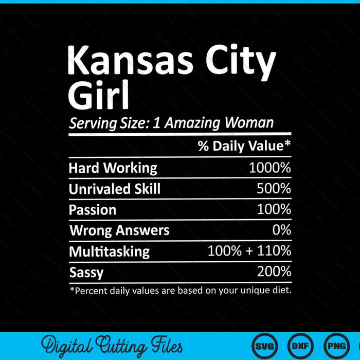 Kansas City Girl KS Kansas Funny City Home Roots SVG PNG Cutting Printable Files