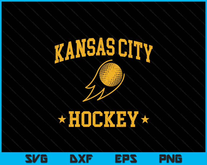 Kansas City Hockey Vintage Gameday Retro Hockey Lover SVG PNG Digital Printable Files