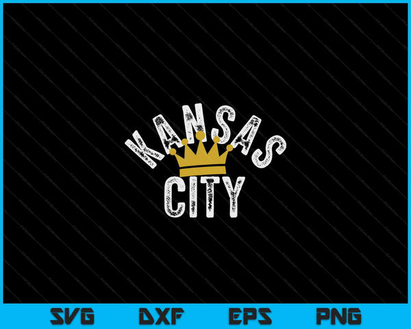 Kansas City Kc Crown Town Local Estilo moderno SVG PNG Archivos de corte digital