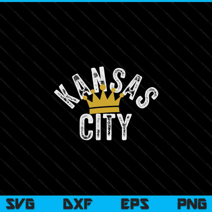 Kansas City Kc Crown Town Local Estilo moderno SVG PNG Archivos de corte digital