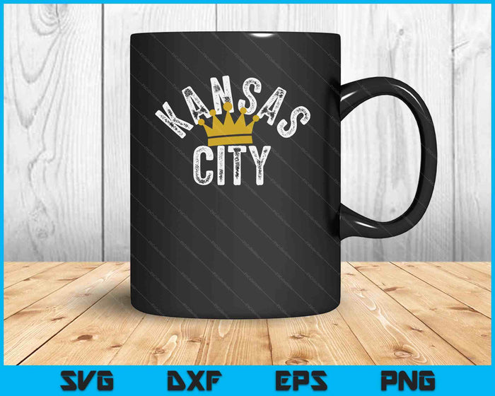 Kansas City Kc Crown Town Local Estilo moderno SVG PNG Archivos de corte digital