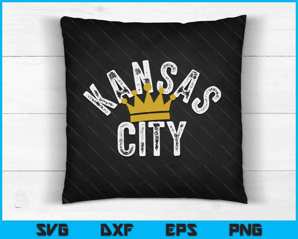 Kansas City Kc Crown Town Local Estilo moderno SVG PNG Archivos de corte digital