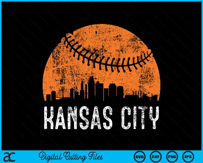 Kansas City Skyline Kansas City Baseball SVG PNG Digital Cutting Files