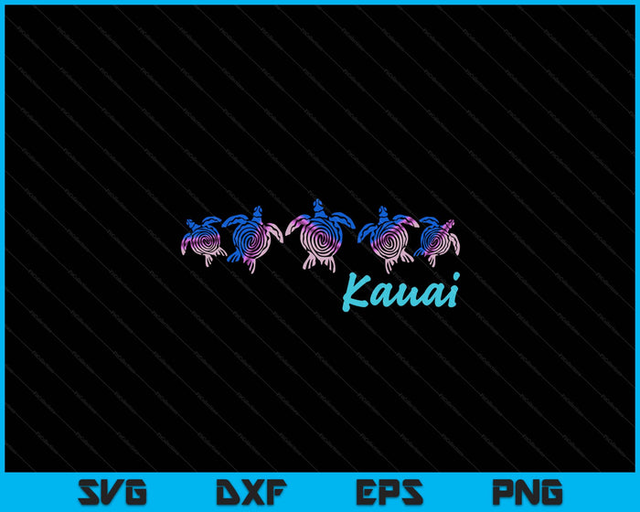 Kauai, Hawaii Beach Design Tribal Turtle SVG PNG Digital Printable Files