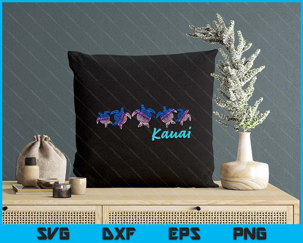 Kauai, Hawaii Beach Design Tribal Turtle SVG PNG Digital Printable Files