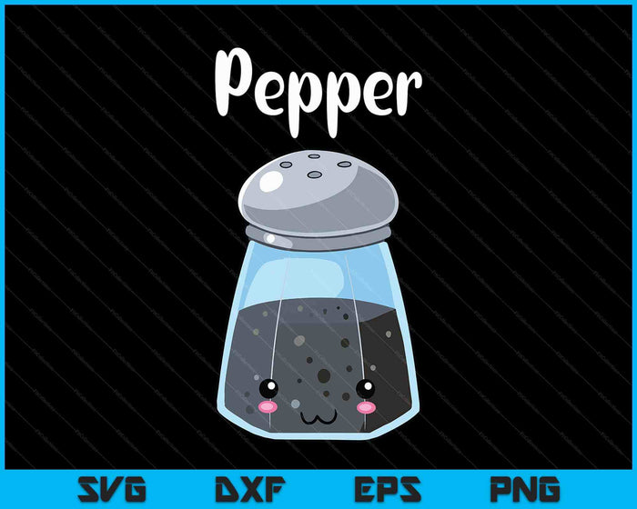 Kawaii Pepper Salt And Pepper Halloween Costume Match SVG PNG Digital Printable Files