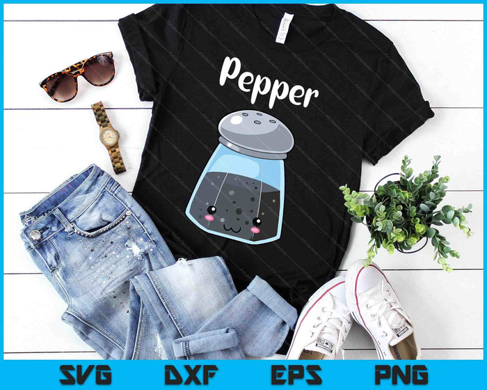 Kawaii Pepper Salt And Pepper Halloween Costume Match SVG PNG Digital Printable Files
