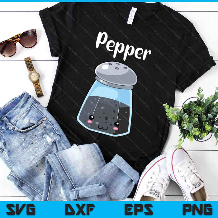 Kawaii Pepper Salt And Pepper Halloween Costume Match SVG PNG Digital Printable Files