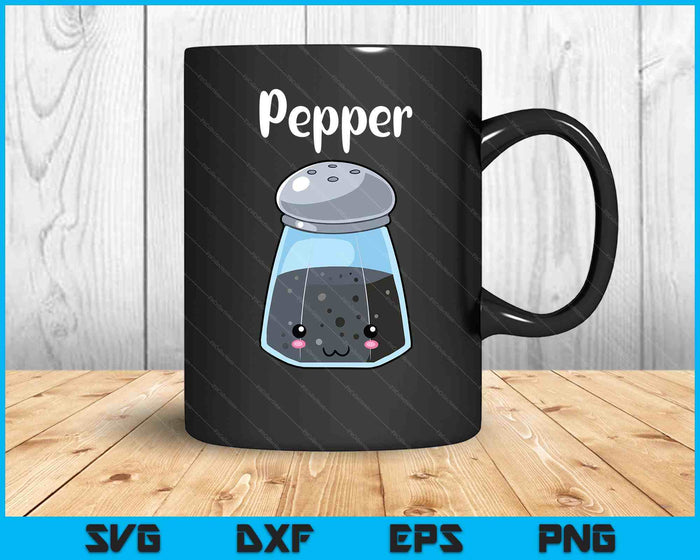 Kawaii Pepper Salt And Pepper Halloween Costume Match SVG PNG Digital Printable Files