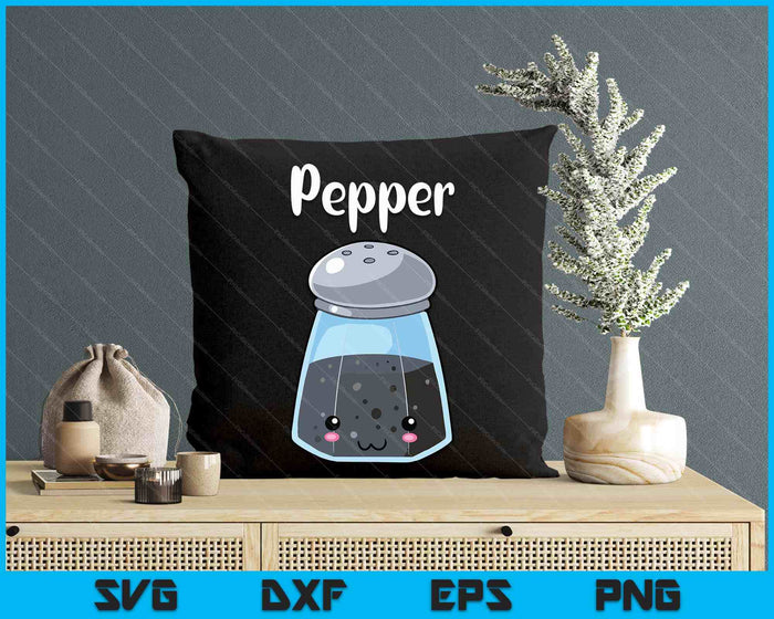 Kawaii Pepper Salt And Pepper Halloween Costume Match SVG PNG Digital Printable Files